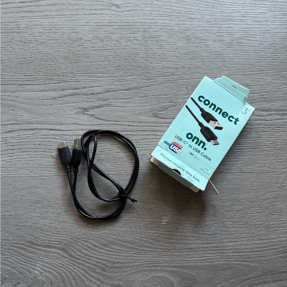 ONN 3ft USB-C to USB Charging Cable